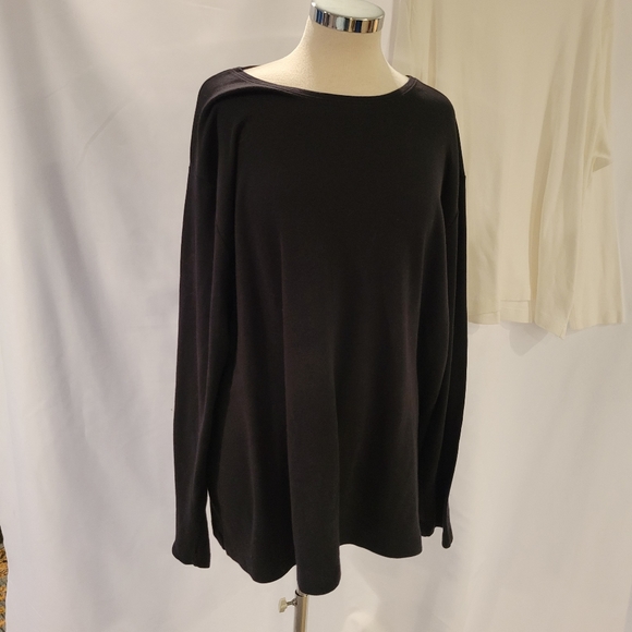 2 Falls Creek 100% Cotton 4X L/S Black and White Tees. - Picture 2 of 14